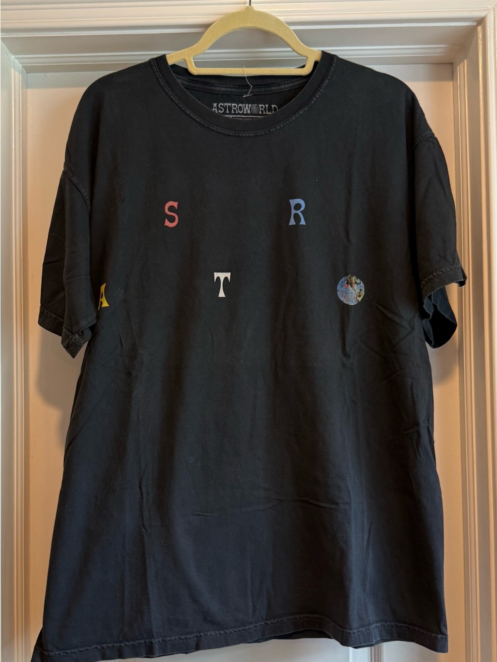 Travis Scott Astroworld Wish You Were Here Vintage Fade Graphic Tee Size Large